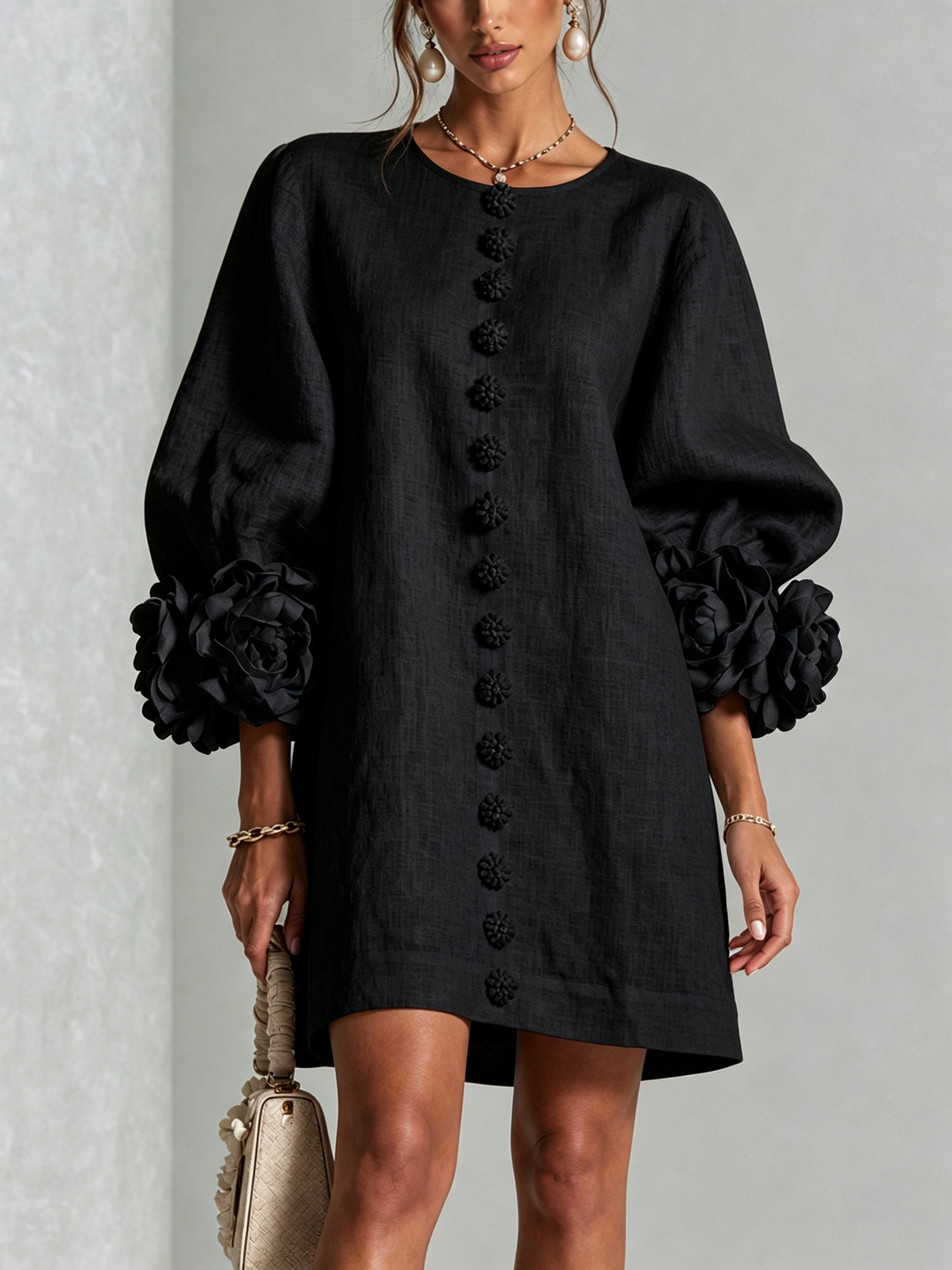 Florine | Women's Floral Button-Down Mini Dress