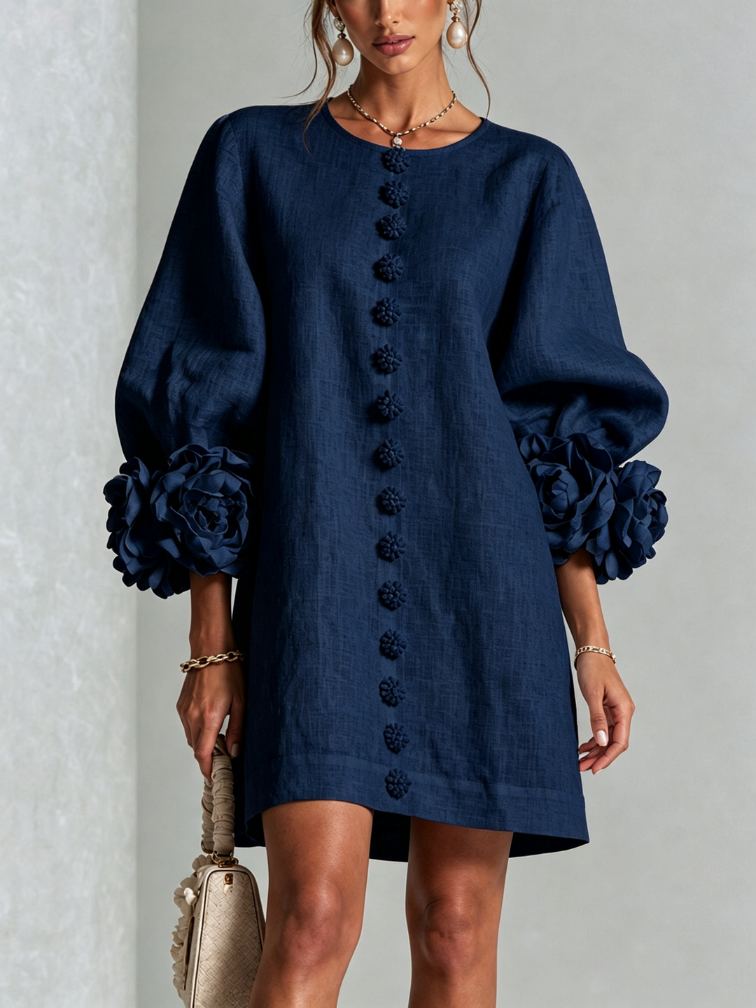 Florine | Women's Floral Button-Down Mini Dress