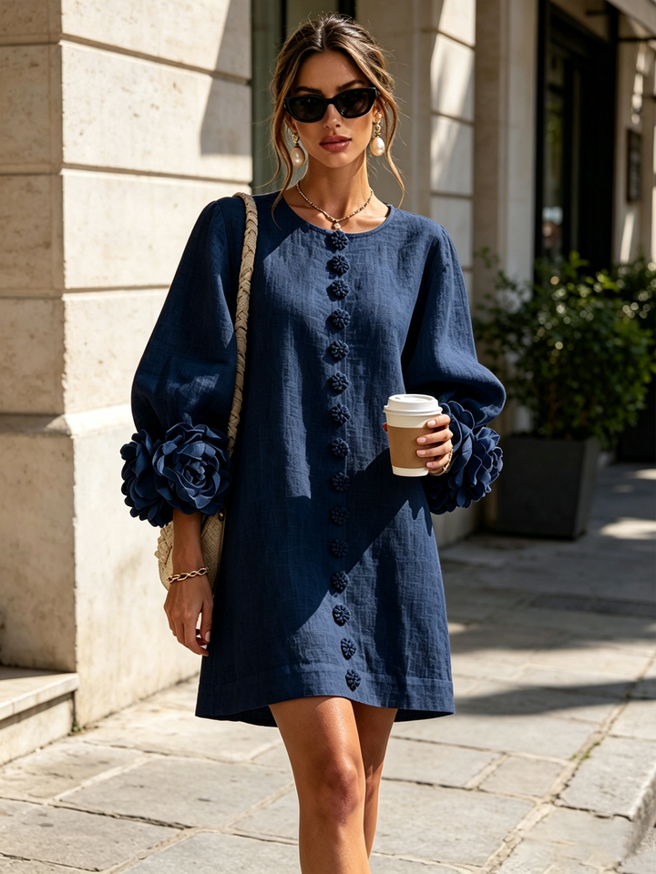 Florine | Women's Floral Button-Down Mini Dress