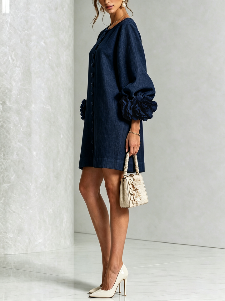 Florine | Women's Floral Button-Down Mini Dress