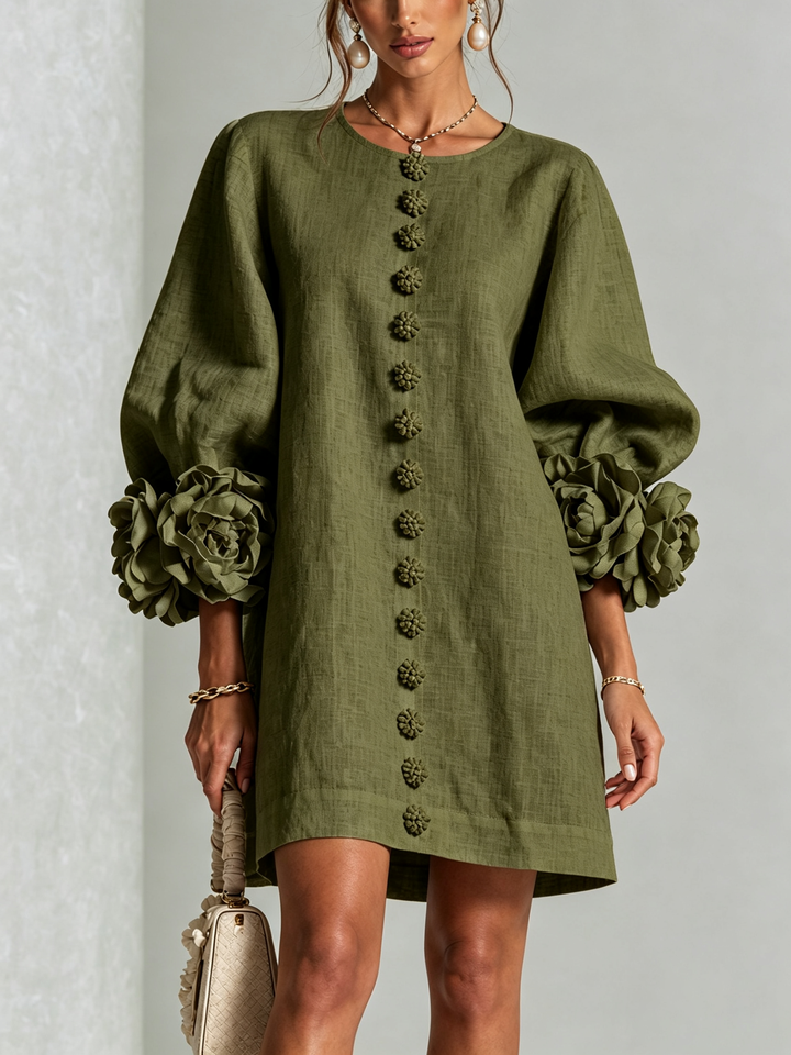 Florine | Women's Floral Button-Down Mini Dress
