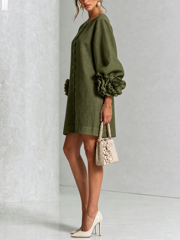 Florine | Women's Floral Button-Down Mini Dress