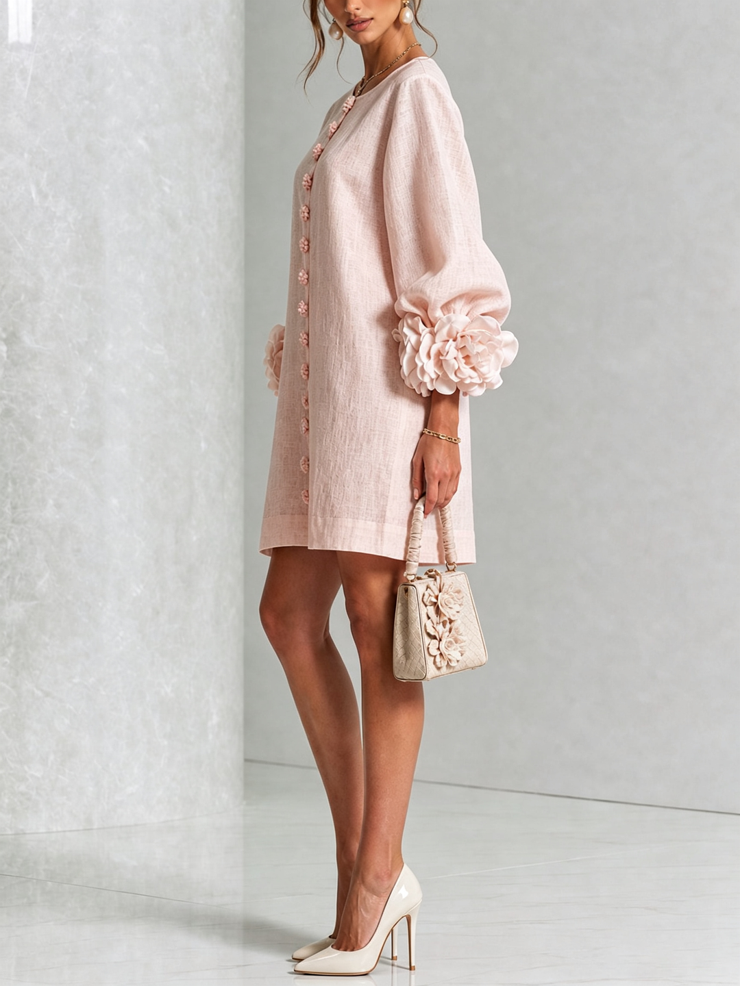 Florine | Women's Floral Button-Down Mini Dress