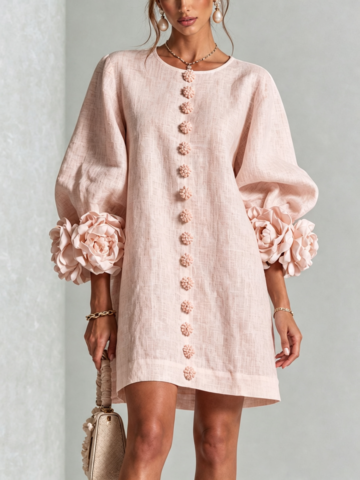 Florine | Women's Floral Button-Down Mini Dress