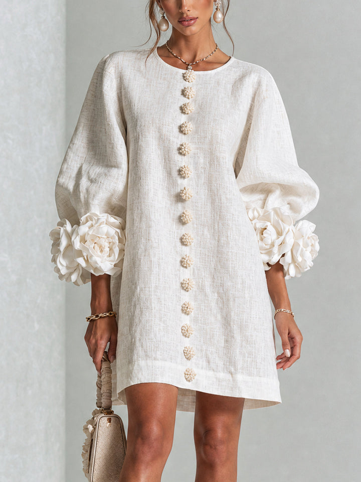 Florine | Women's Floral Button-Down Mini Dress