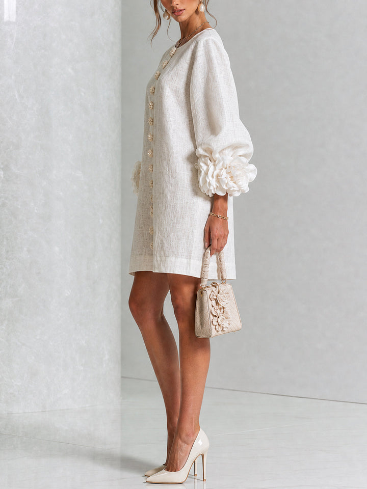 Florine | Women's Floral Button-Down Mini Dress
