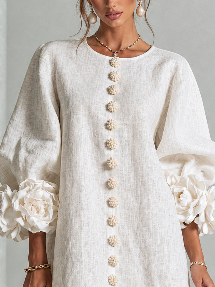 Florine | Women's Floral Button-Down Mini Dress