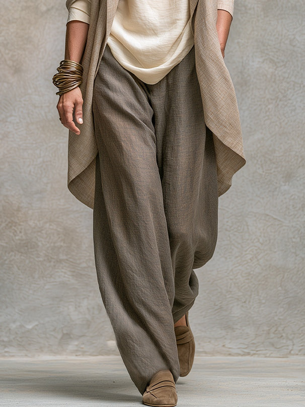 Elena | Women's Layered Three-Piece Wide-Leg Trouser Set