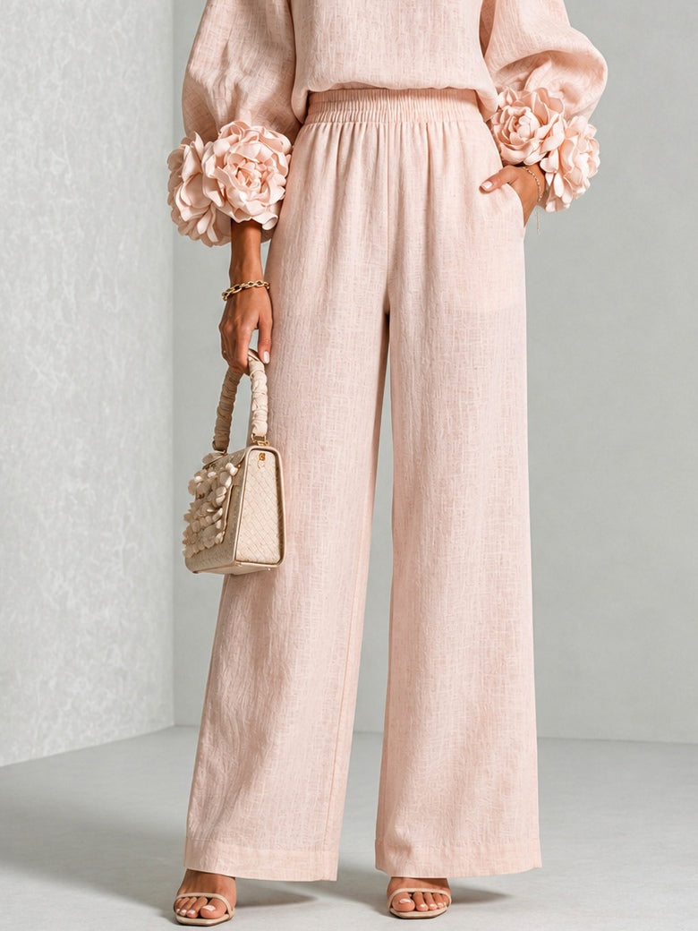 Roselyne | Women's Floral Cuff Two-Piece Set