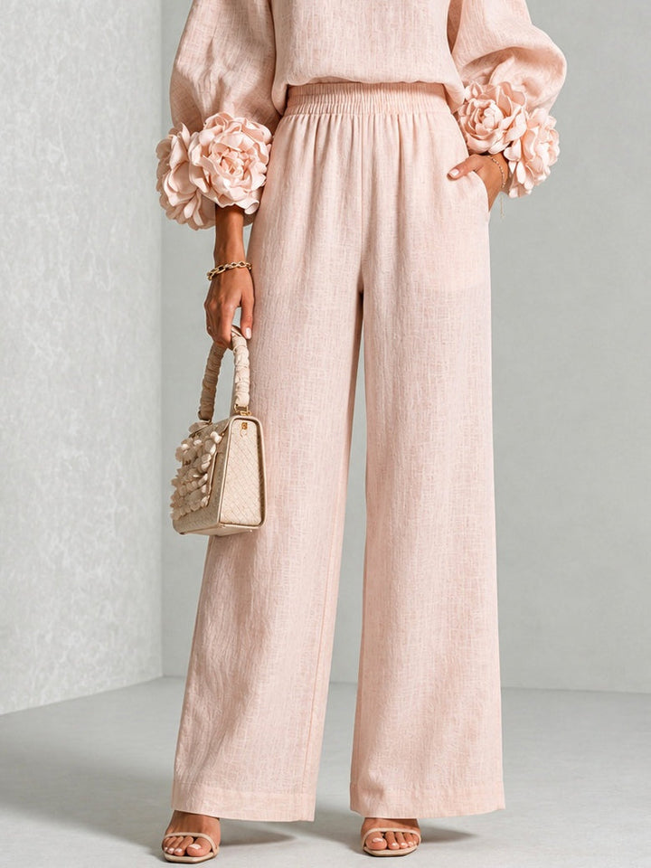 Roselyne | Women's Floral Cuff Two-Piece Set