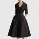 Women's Wrap Relaxed-Fit V-Neck Three-Quarter-Sleeve Midi Dress for Special Occasions — view 2