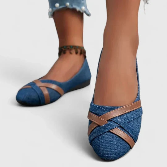 Kathleen Orthopedic-Style Criss-Cross Flats with Wide Toe Box - image 2