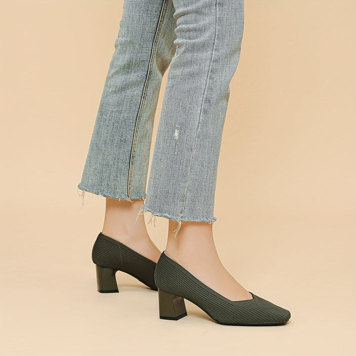 Selina | Women's Orthopedic-Style Pumps with Low Block Heel for Office Wear