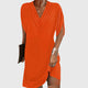 Women's Relaxed-Fit Flowy V-Neck Midi Dress for Casual Wear — view 5