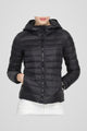 Wilhelmine | Women's Hooded Zip-Front Padded Jacket for Fall and Winter in Black