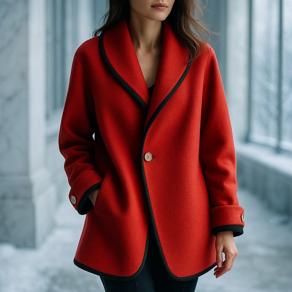 Theodosia | Women's Oversized Swing Winter Coat with Lapel