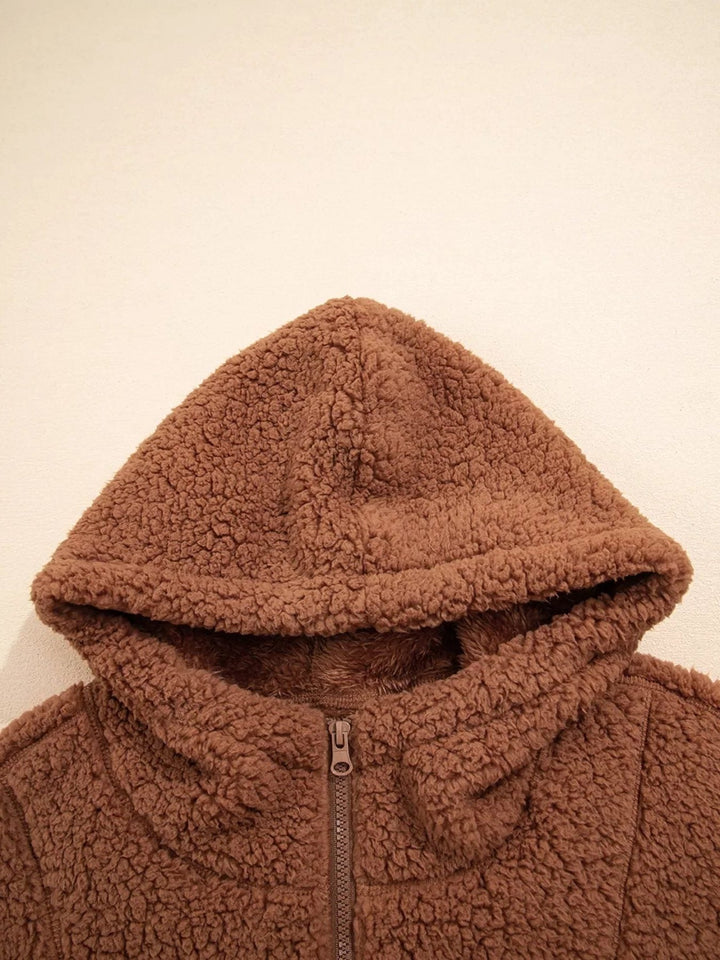 Katarzyna | Women's Oversized Teddy Zip-Up Jacket