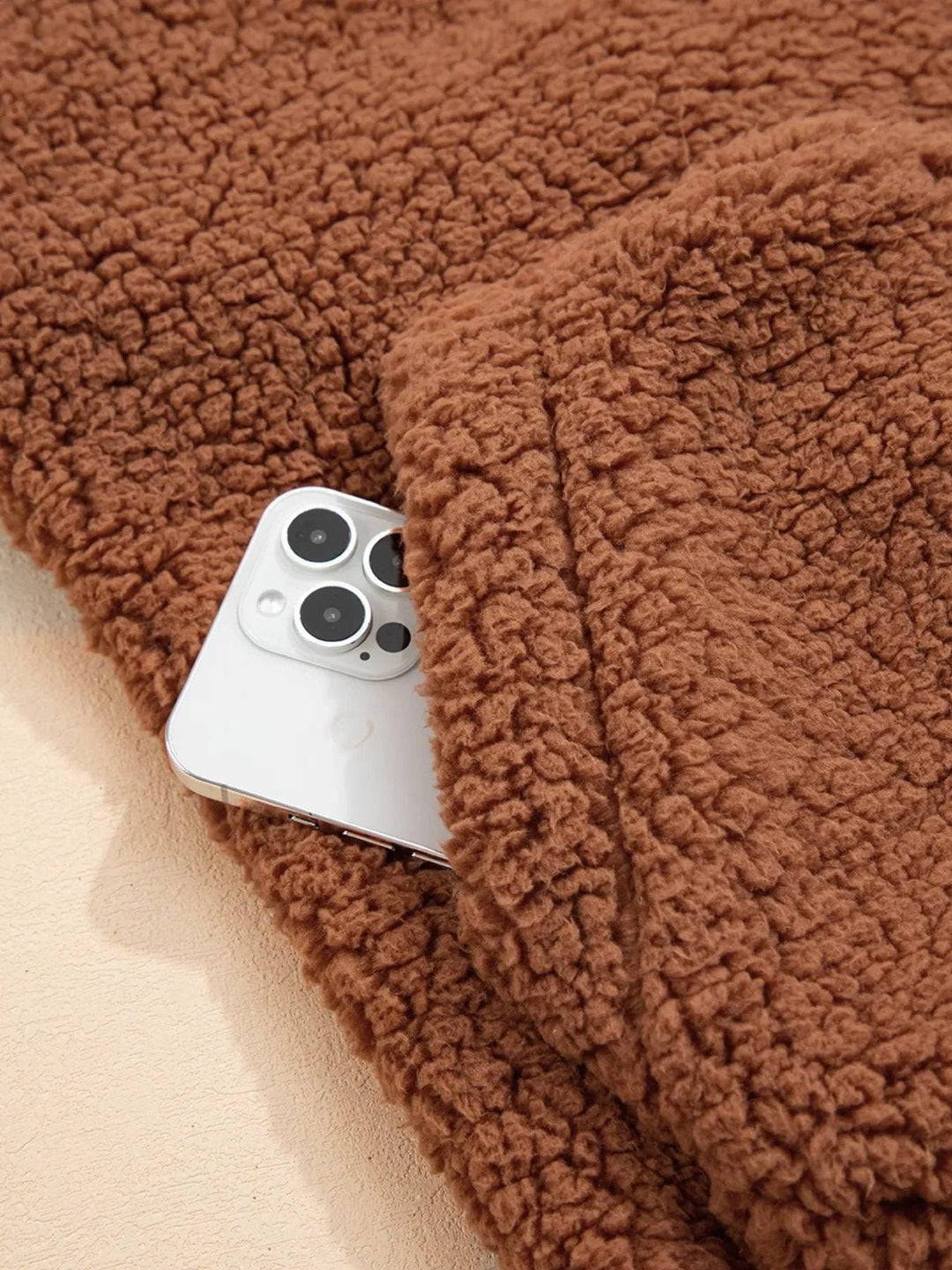 Katarzyna | Women's Oversized Teddy Zip-Up Jacket