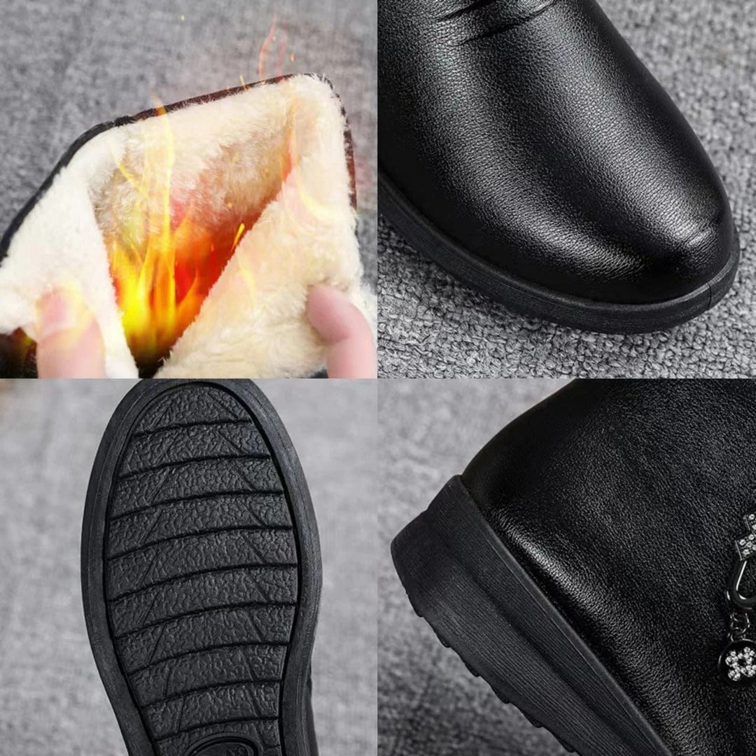Aimee | Women's Shearling-Lined Ankle Boots with Side Zip