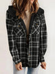 Thomasetta | Women's Oversized Plaid Jacket with Hood