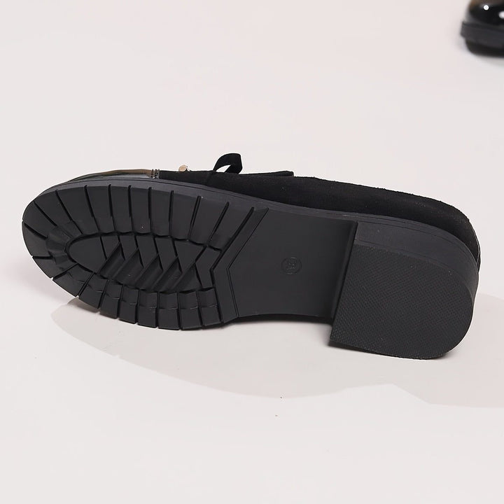 Amalie Patent Toe-Cap Loafers with Bow Detail - image 10