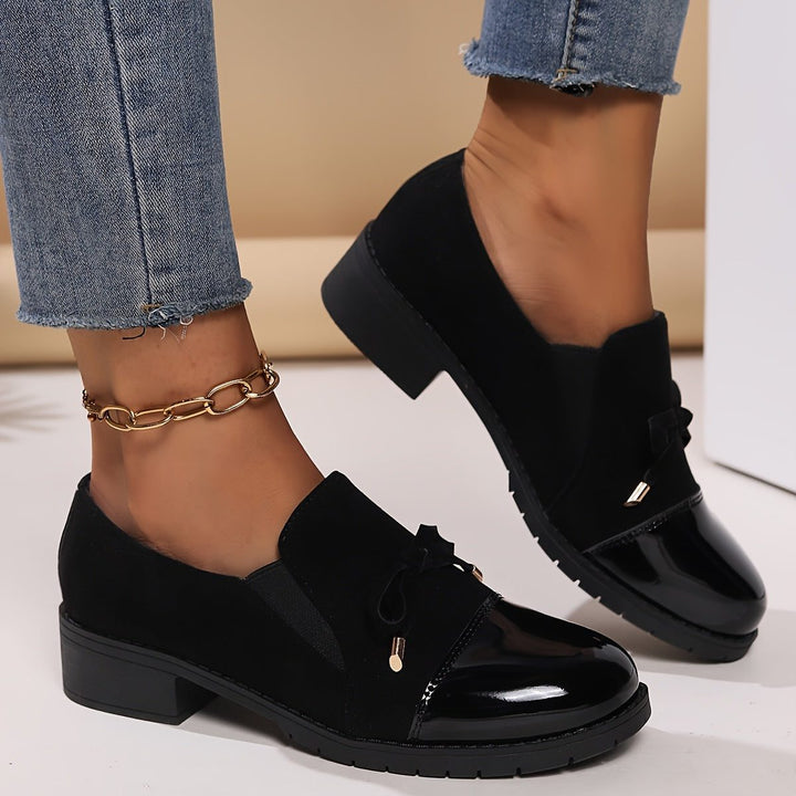 Amalie Patent Toe-Cap Loafers with Bow Detail - image 6