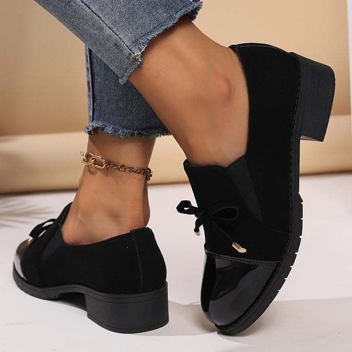 Amalie Patent Toe-Cap Loafers with Bow Detail - image 7