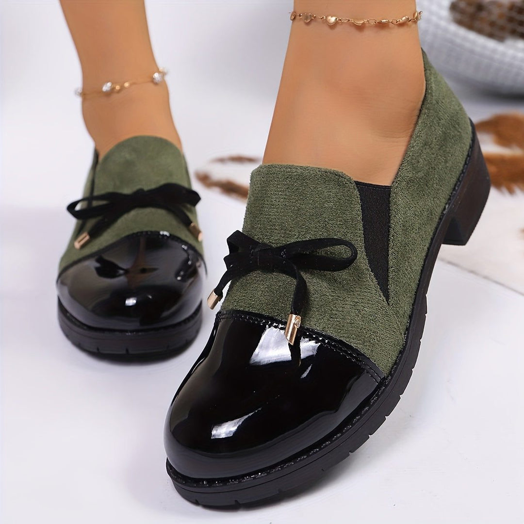 Amalie Patent Toe-Cap Loafers with Bow Detail - image 8