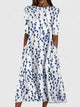 Women's Floral Round-Neck Midi Dress for Summer — view 1