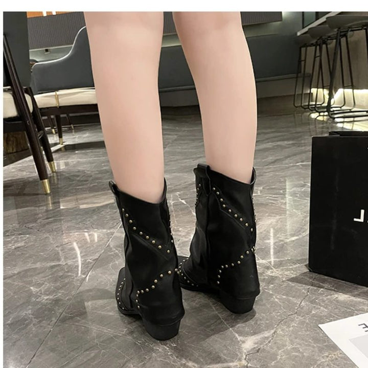 Yolanthe | Women's Western Ankle Boots with Studs