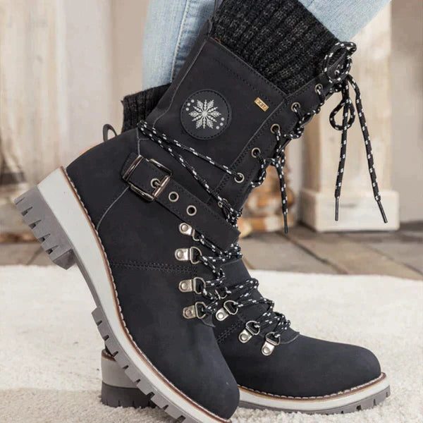 Annalena | Women's Platform Winter Boots with Lace-Up