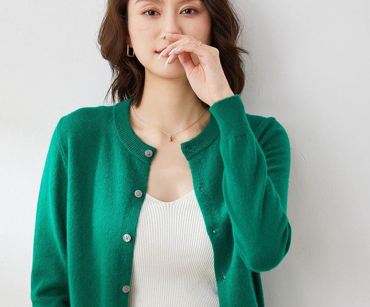 Anneliese | Women's Ribbed Knit Cardigan with Button Front
