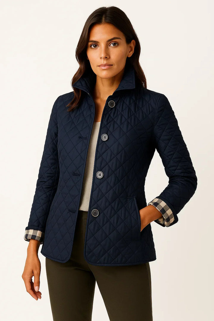 Anna | Women's Quilted Button-Down Blazer