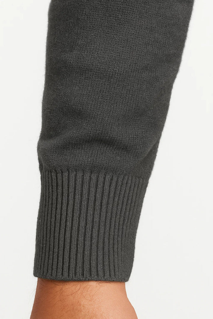 Herre Quarter-Zip Bomuld-Blend Trøje med Klassisk pasform