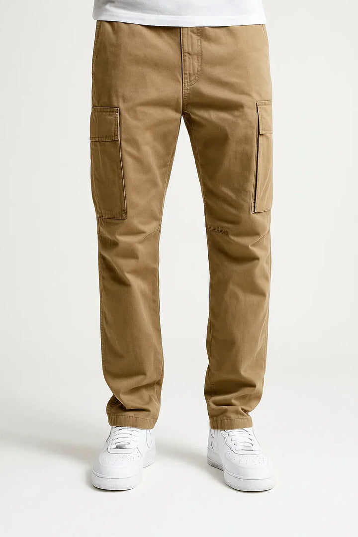 mens-cotton-cargo-trousers-with-elasticated-waist-loose-fit