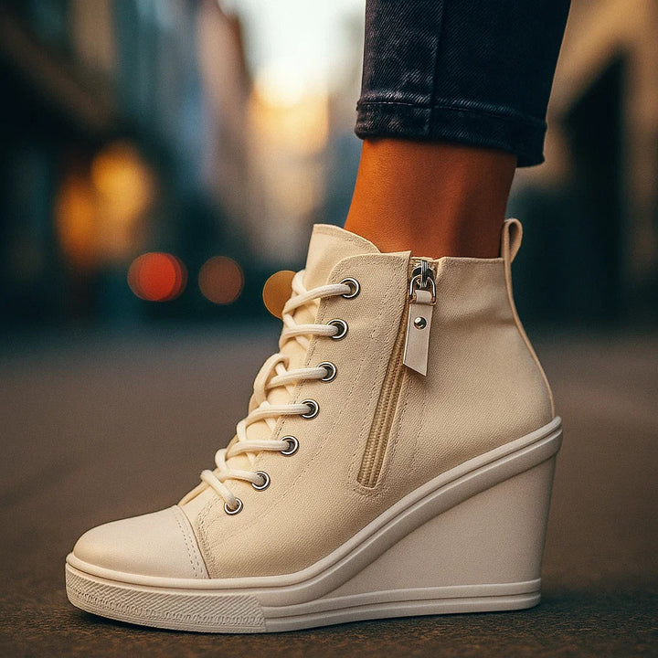 Jade | Women's Lace-Up Platform Wedge Sneakers image 3