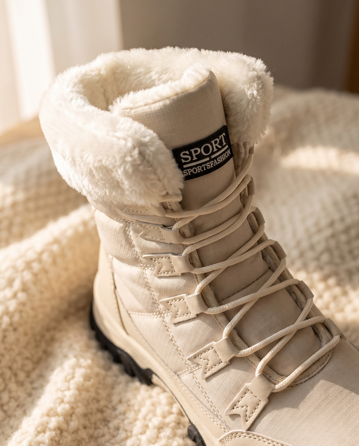Cecile | Women's Faux-Fur Lined Winter Boots - material detail