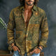 Benedict | Men's Sun and Moon Print Long Sleeve Shirt