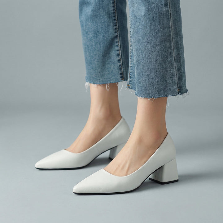 Lianne Pointed-Toe Block Heel Pumps - image 1