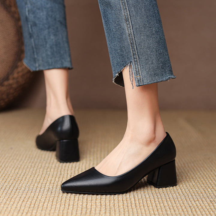 Lianne Pointed-Toe Block Heel Pumps - image 6