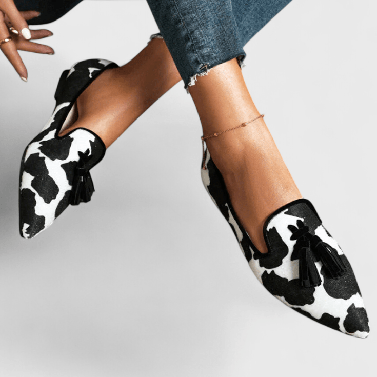 Damiana Animal Print Tassel Loafers - image 2