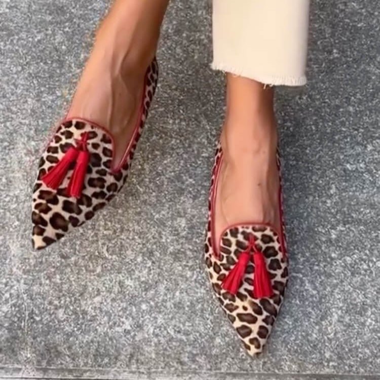 Damiana Animal Print Tassel Loafers - image 5