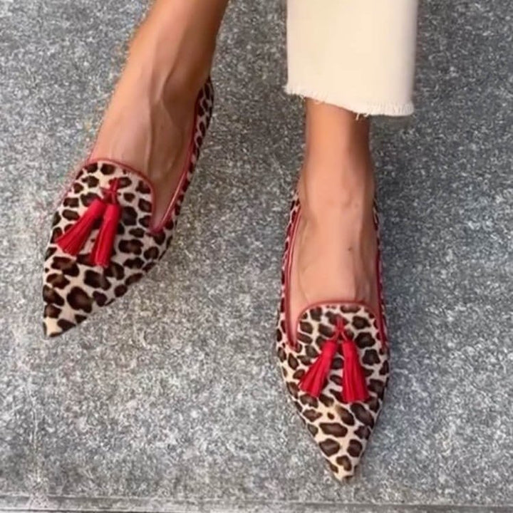 Damiana Animal Print Tassel Loafers - image 5