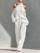 Gertie Cut-Out Shoulder Knit Jumper and Wide Trouser Set - image 3