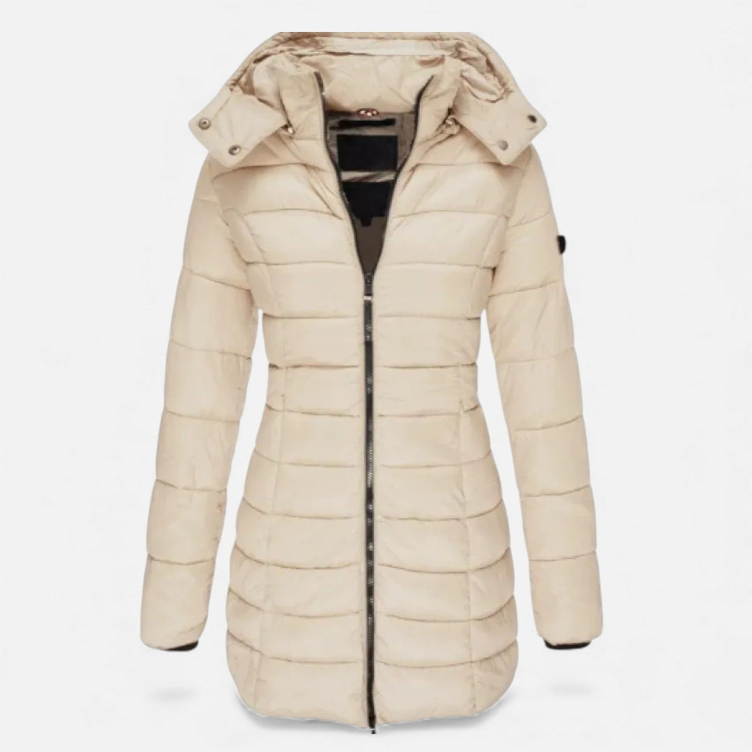 Colombine | Women's Puffer Quilted Slim Mid-Length Jacket