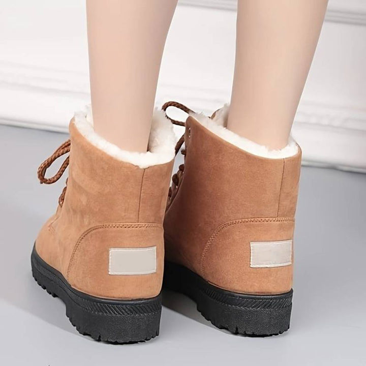Birgitte | Women's Ankle Boots with Lace-Up and Fur Lining