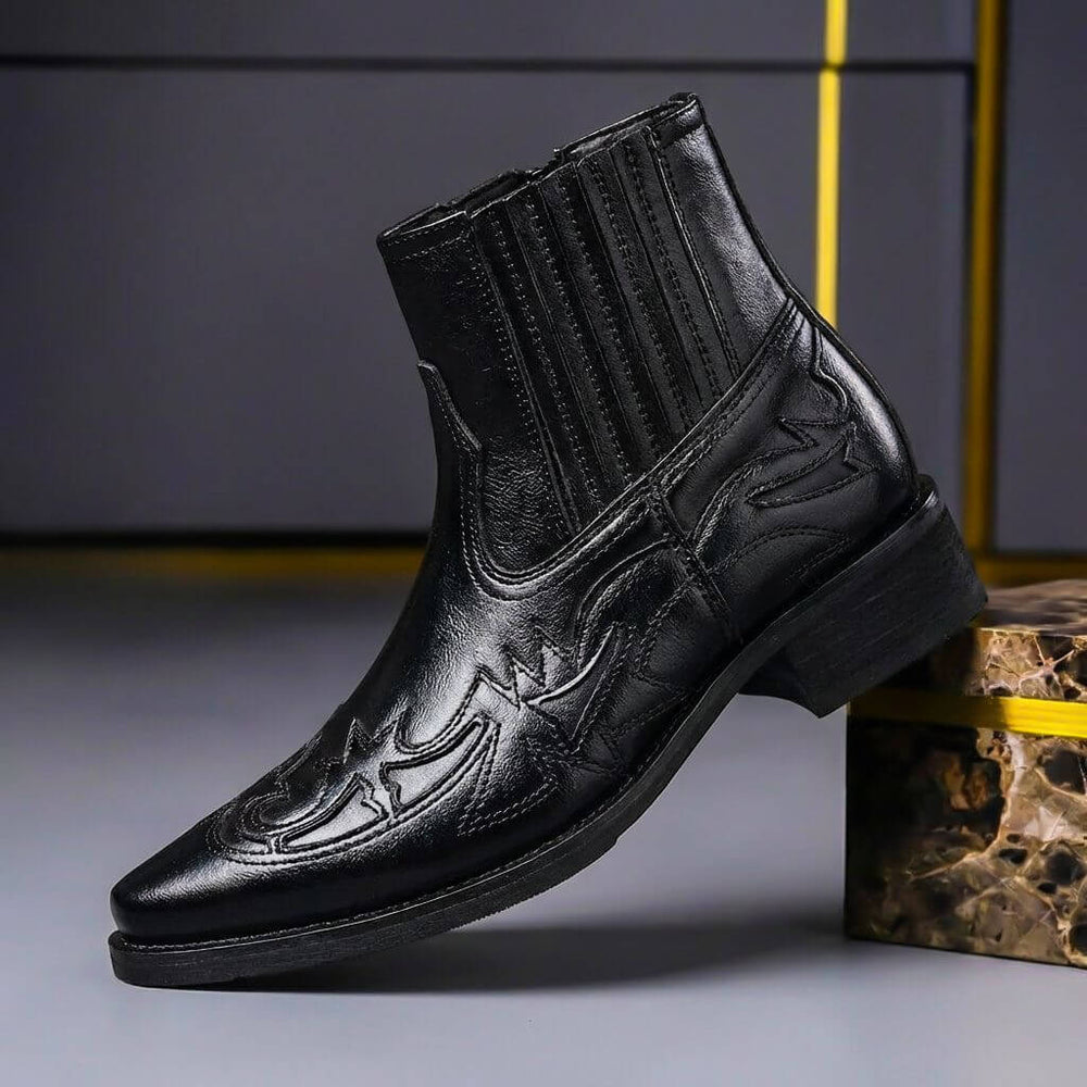 Cameron | Unisex Western Ankle Boots