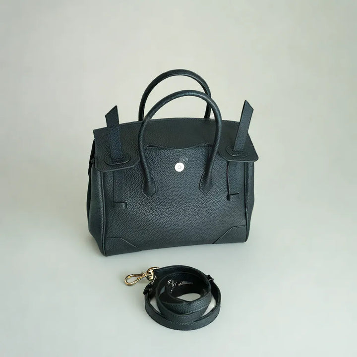 Sidony | Women's Grained Leather Structured Crossbody Bag