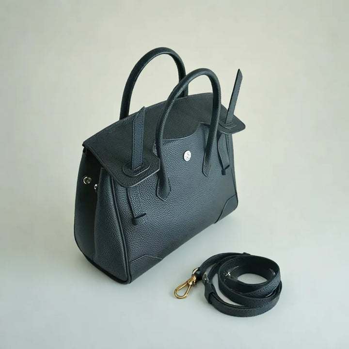 Sidony | Women's Grained Leather Structured Crossbody Bag
