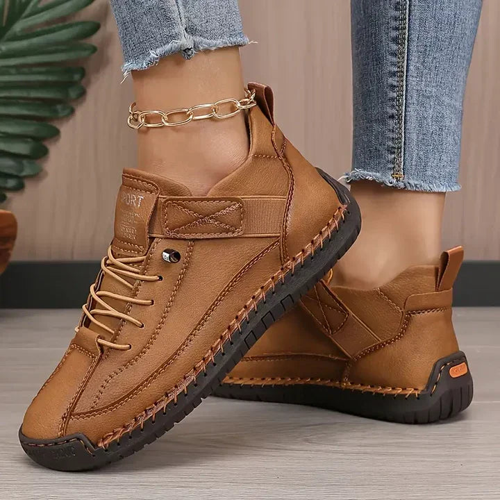 Women's Orthopedic Wide-Fit Elastic-Panel Sneakers for Walking — view 10